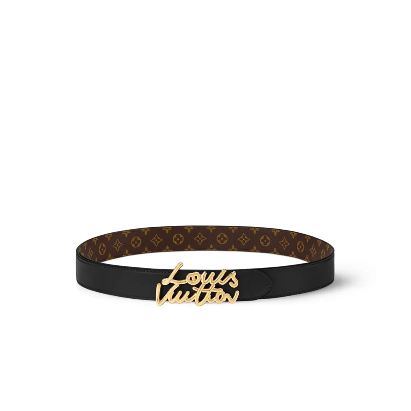 Louis Vuitton LV Script Belt Black Monogram -M4472V