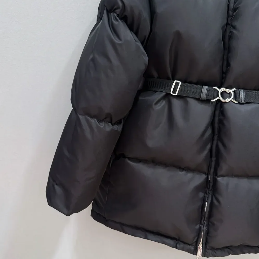 Prada Re-Nylon Down Jacket for Women in Black Prada Re-Nylon Down Jacket for Women in Black