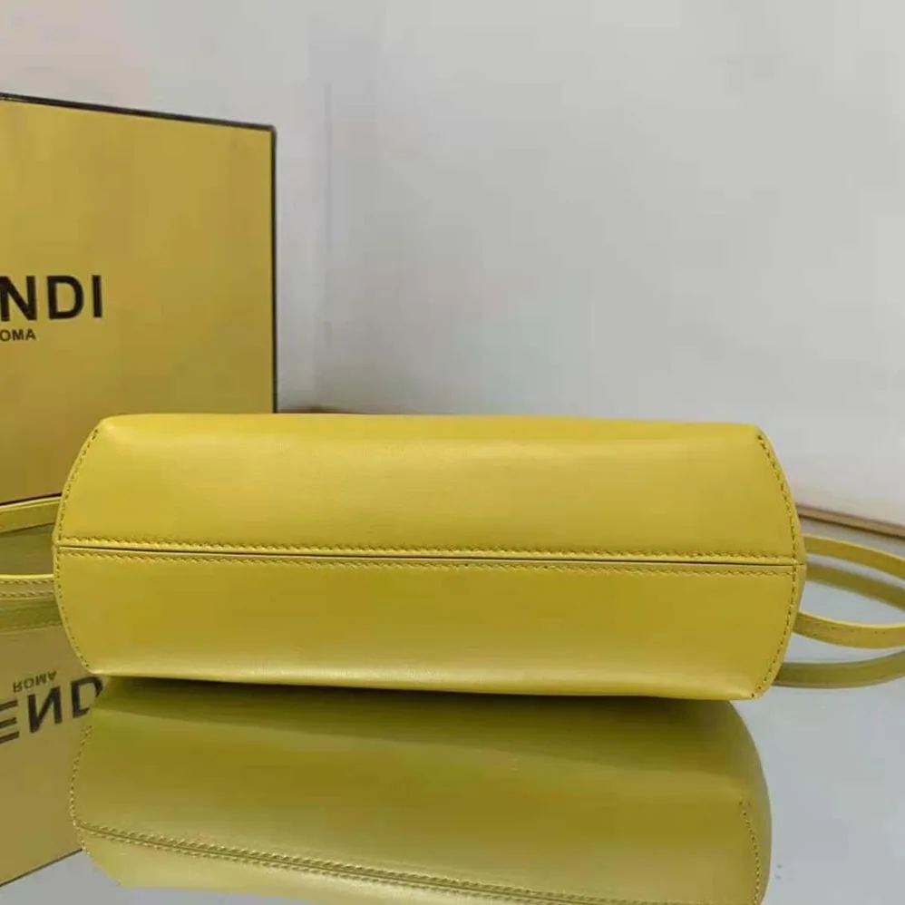 Fendi First Small Yellow Leather Bag for Women Fendi First Small Yellow Leather Bag for Women