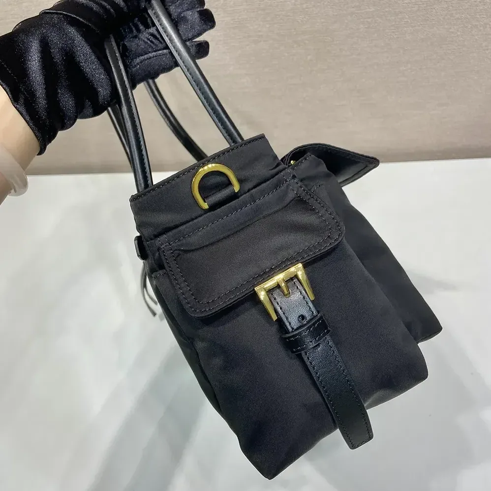 Prada Explore Medium Re-Nylon And Leather Tote Bag for Women in Black