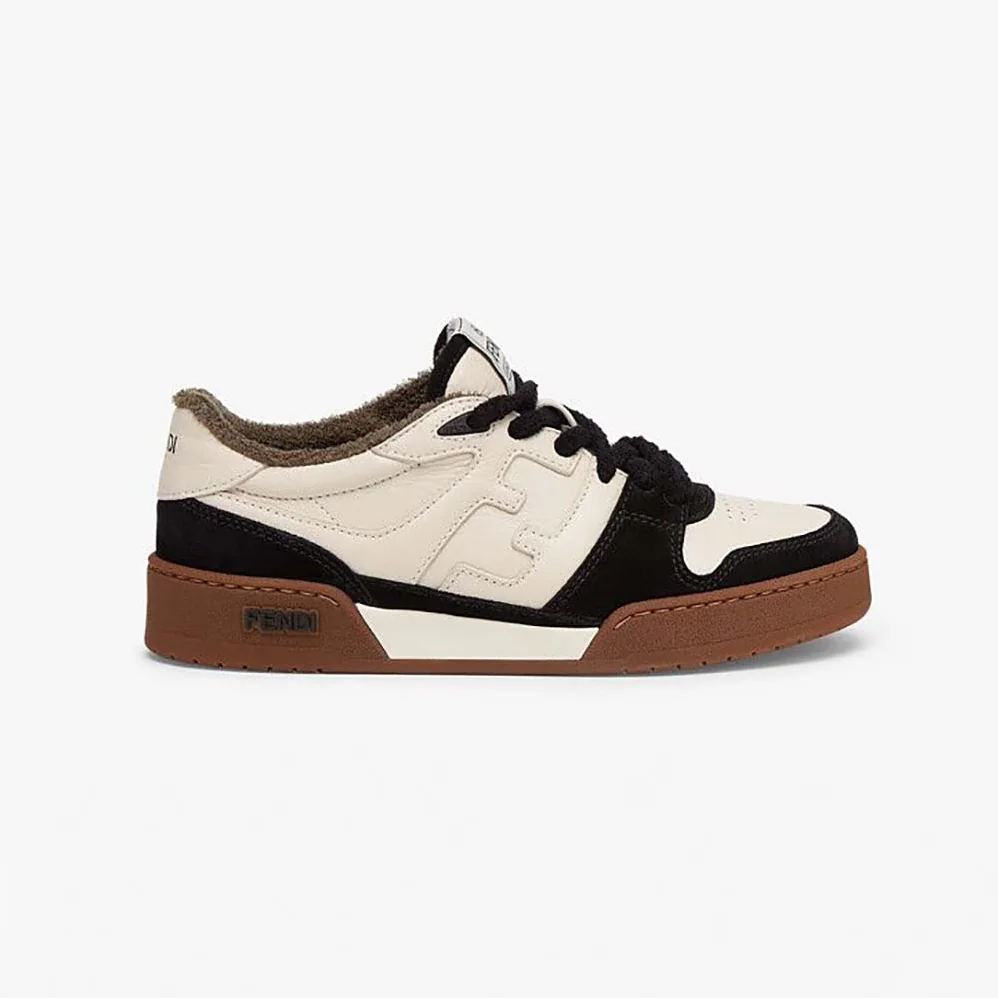 Fendi Match Low Tops in Black Suede for Unisex