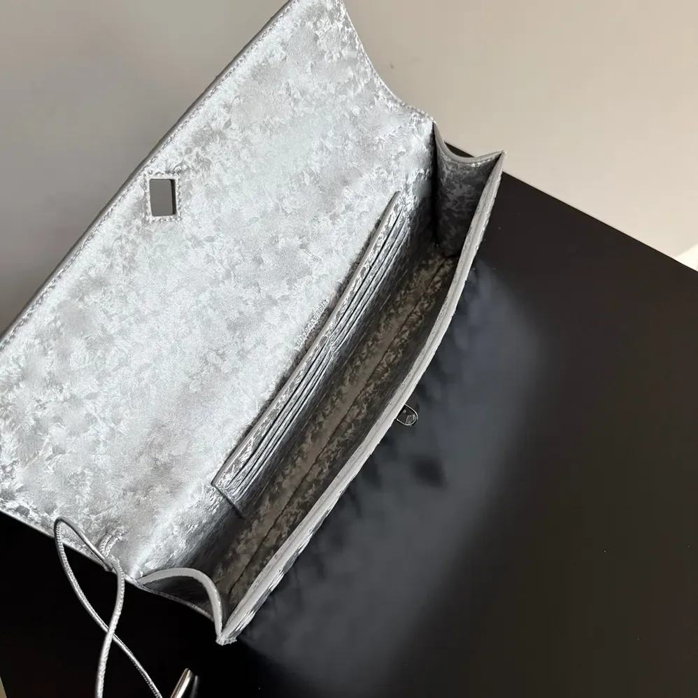 Bottega Veneta Andiamo Clutch for Women in Silver