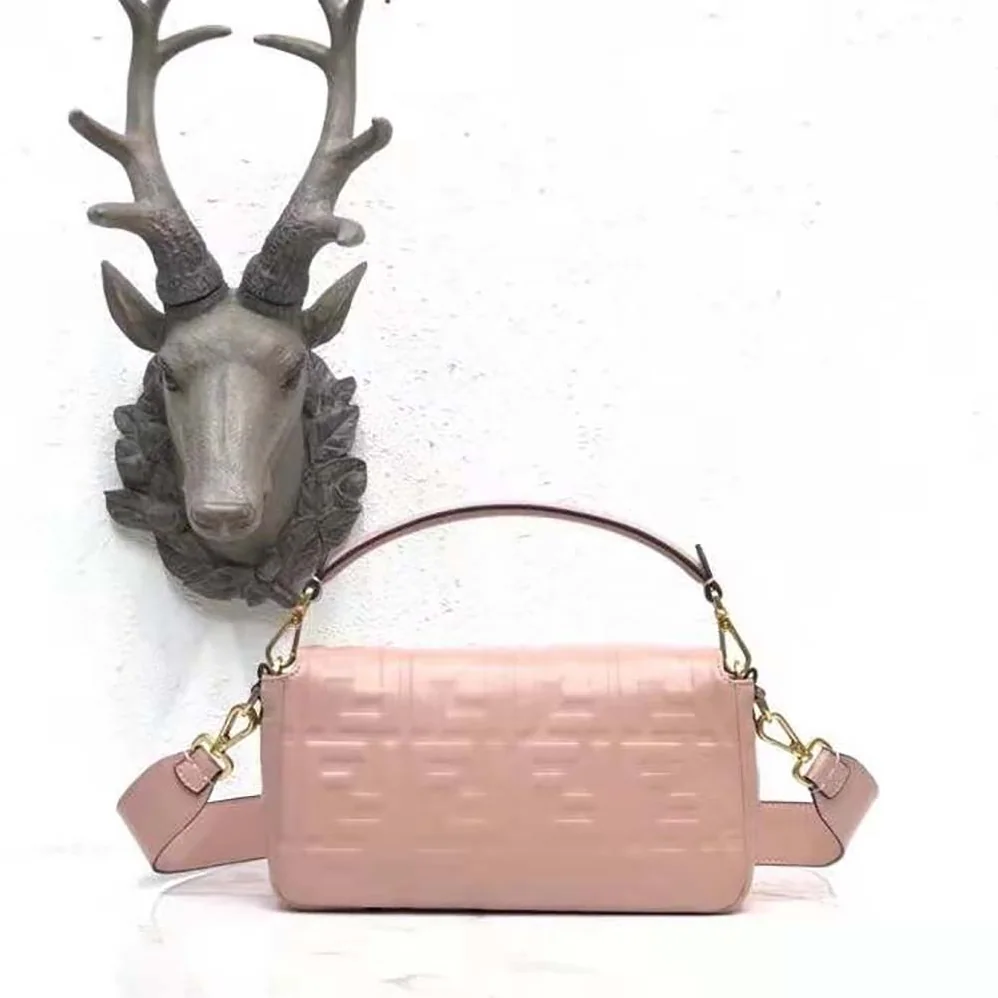 Fendi Baguette Pink Nappa Leather Bag for Women Fendi Baguette Pink Nappa Leather Bag for Women
