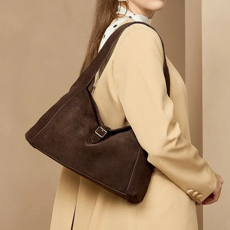 Suede-textured Lightweight And Stylish Premium Single for Women's in shoulder Bag