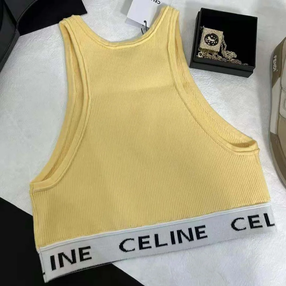 Celine Mesh Sports Bra for Women in Yellow Celine Mesh Sports Bra for Women in Yellow