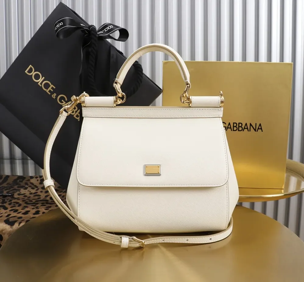 Dolce Gabbana D&G Medium Dauphine Leather Sicily Bag for Women Dolce Gabbana D&G Medium Dauphine Leather Sicily Bag for Women