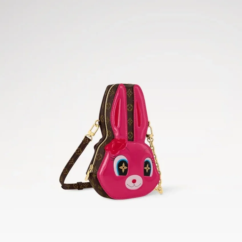 Louis Vuitton Wallet On Chain Rabbit Pink /