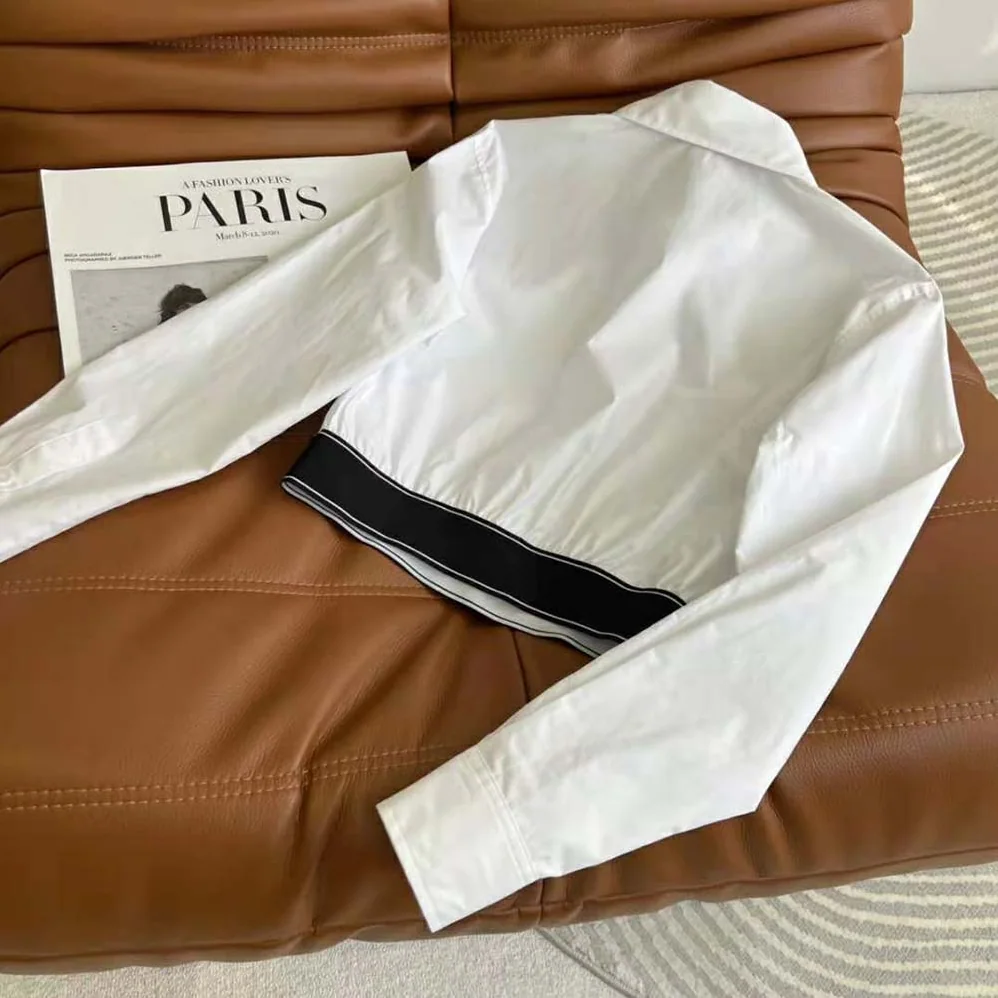 Prada Stretch Poplin Shirt with a Hybrid Design Reinvents for Women Prada Stretch Poplin Shirt with a Hybrid Design Reinvents for Women