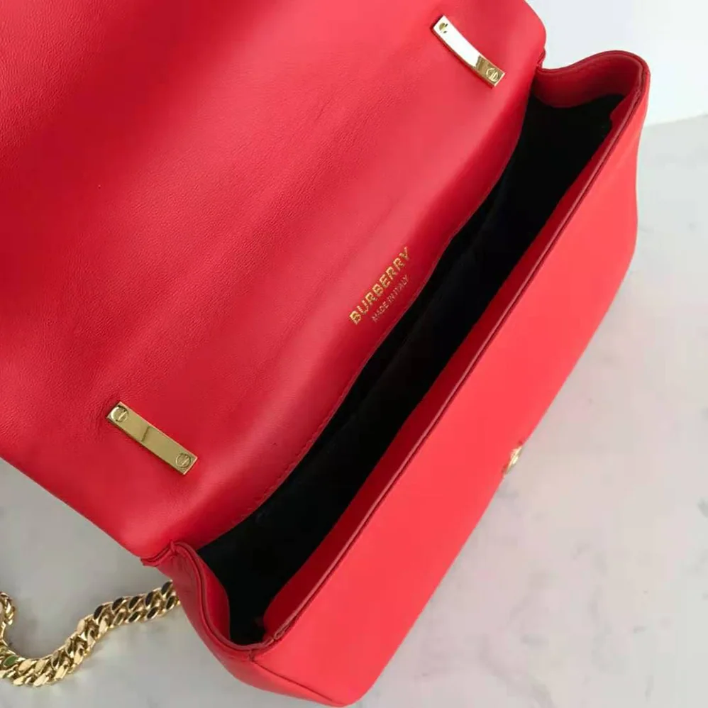 Burberry Small Quilted Lambskin Lola Bag for Women in Red