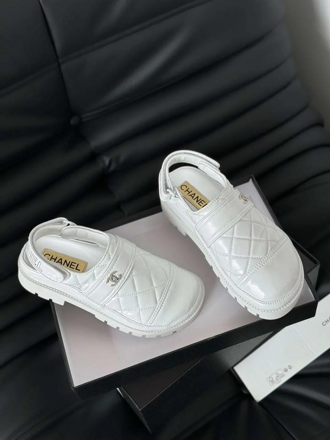 Chanel Velcro Sandal White Chanel Velcro Sandal White
