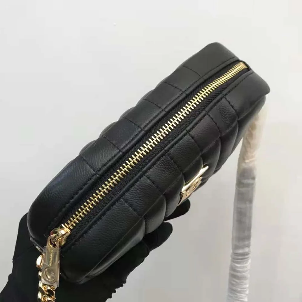 Burberry Mini Quilted Lambskin Lola Camera Bag for Women in Black Burberry Mini Quilted Lambskin Lola Camera Bag for Women in Black
