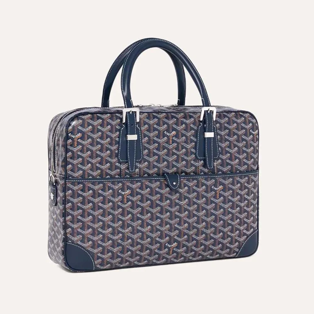 Goyard Ambassade MM Document Case for Women in Navy