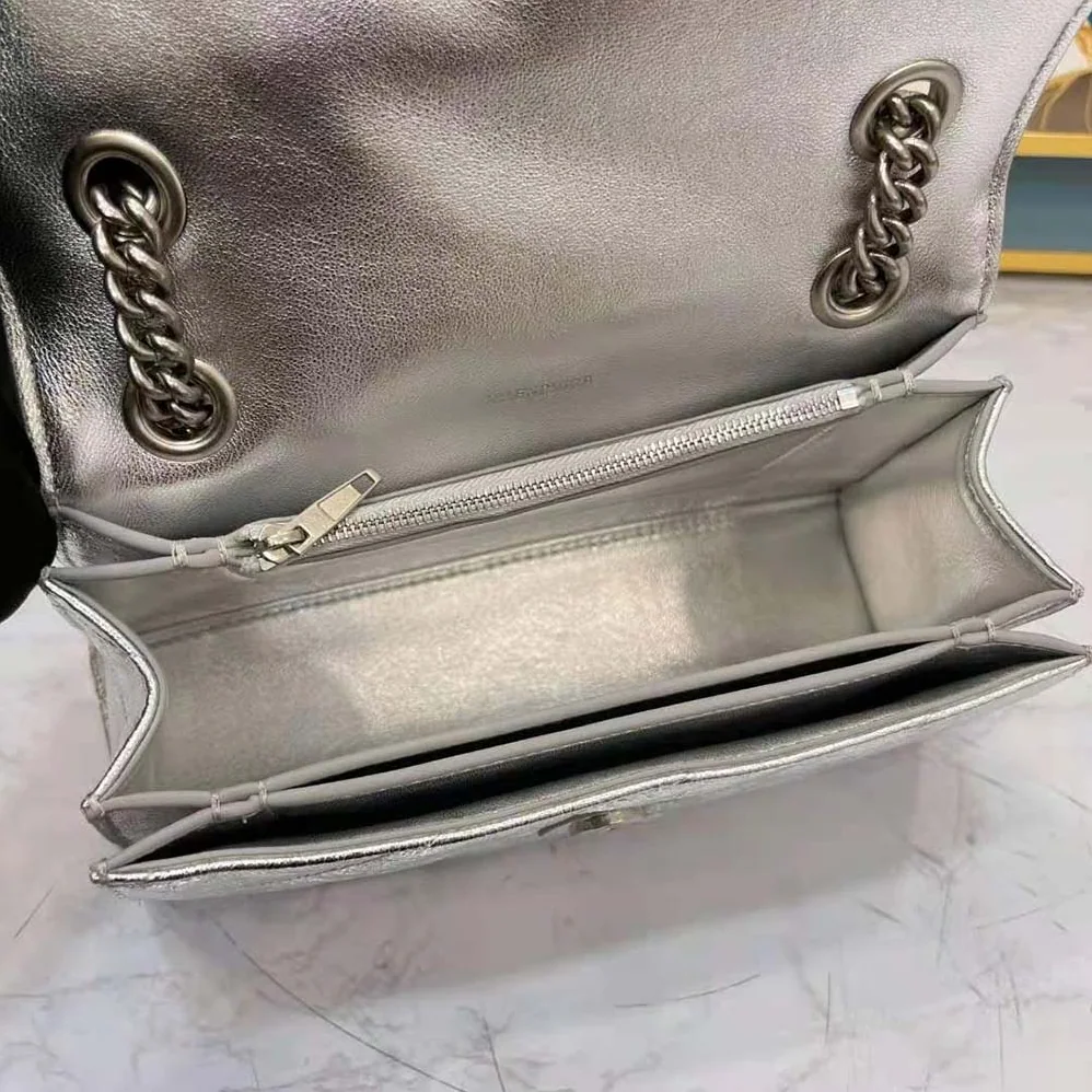 Balenciaga Crush Small Chain Bag Metallized Quilted in Silver for Women Balenciaga Crush Small Chain Bag Metallized Quilted in Silver for Women