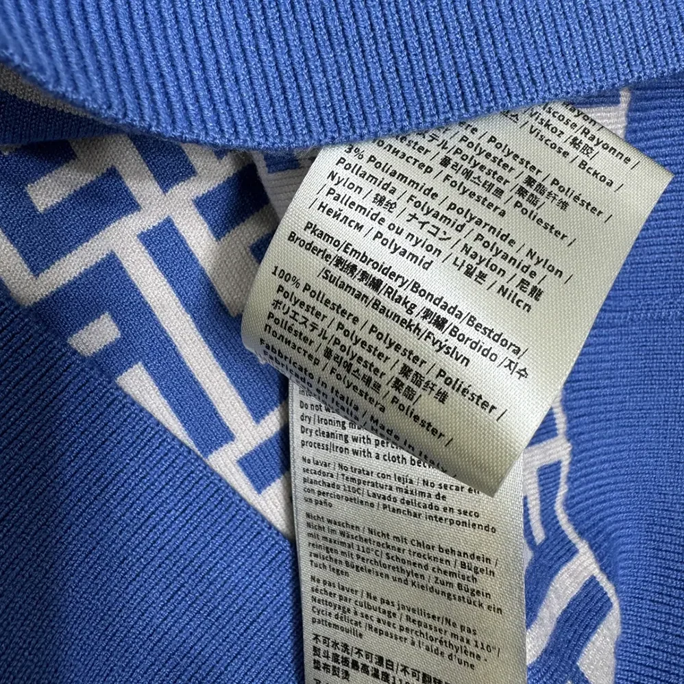 Fendi Sweater Blue FF Cotton Jumper for Women