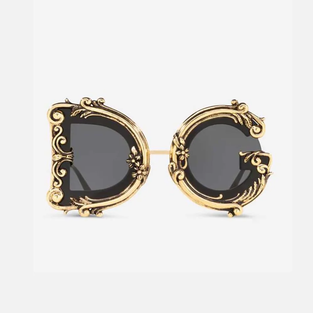 Dolce Gabbana D&G DG Baroque Sunglasses for Women in Gold Dolce Gabbana D&G DG Baroque Sunglasses for Women in Gold