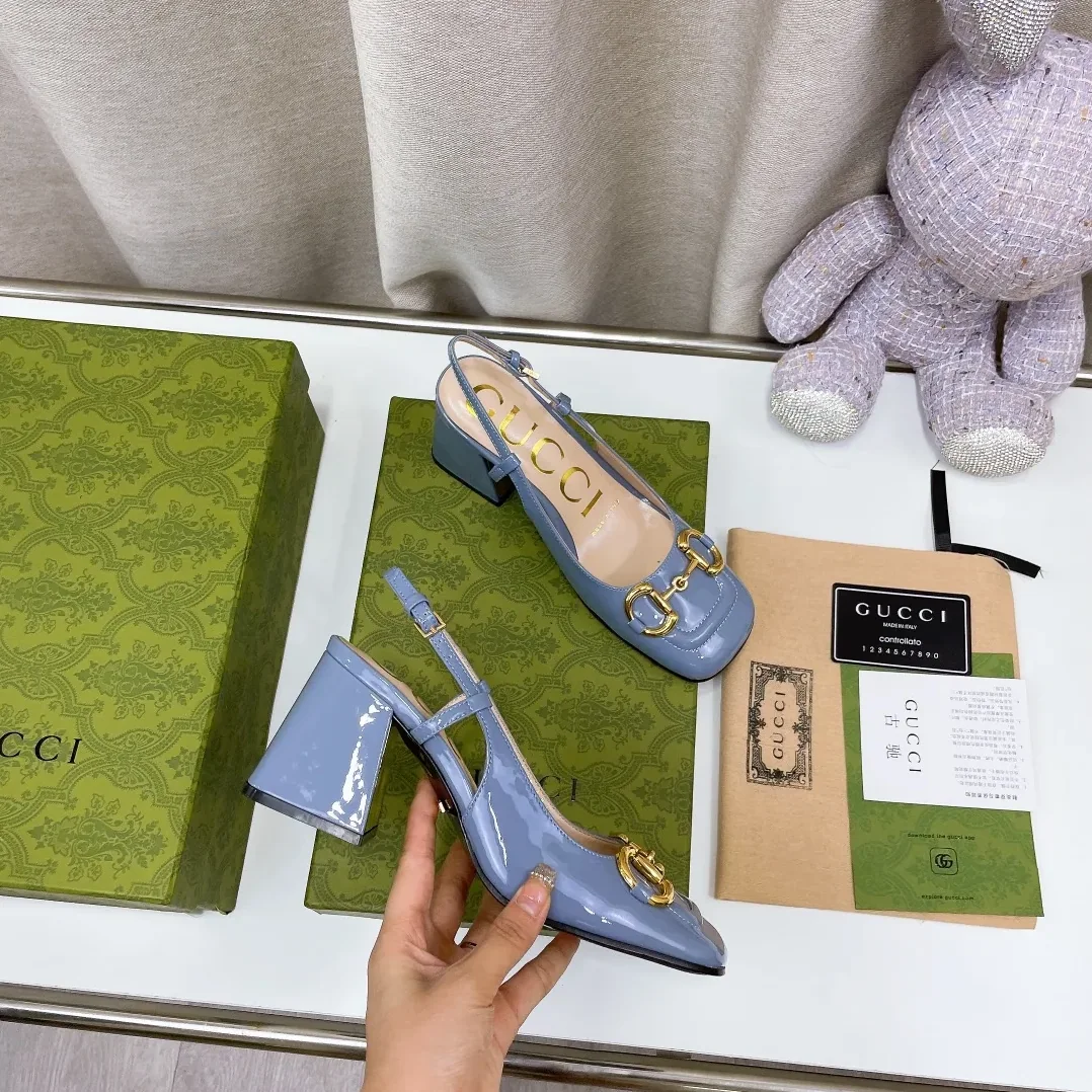 Gucci Mid-Heel Slingback With Horsebit Jade Green for Women