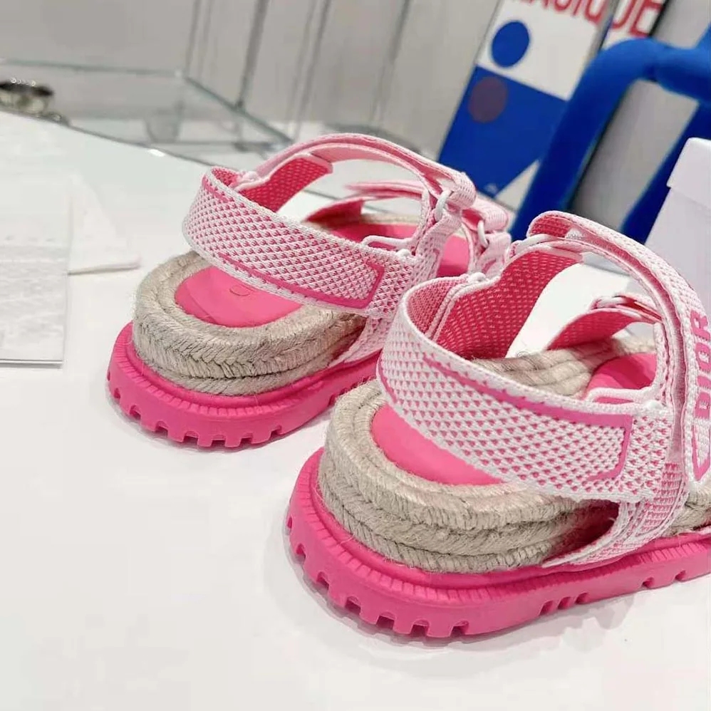 Dior Dioract Sandal White and Bright Pink Technical Mesh and Rubber for Women