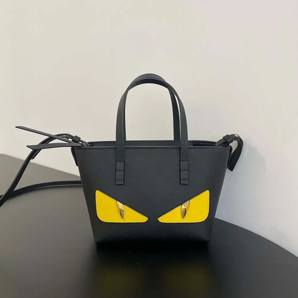 Fendi Roll Mini Lunar New Year Black Leather Mini for Women in bag
