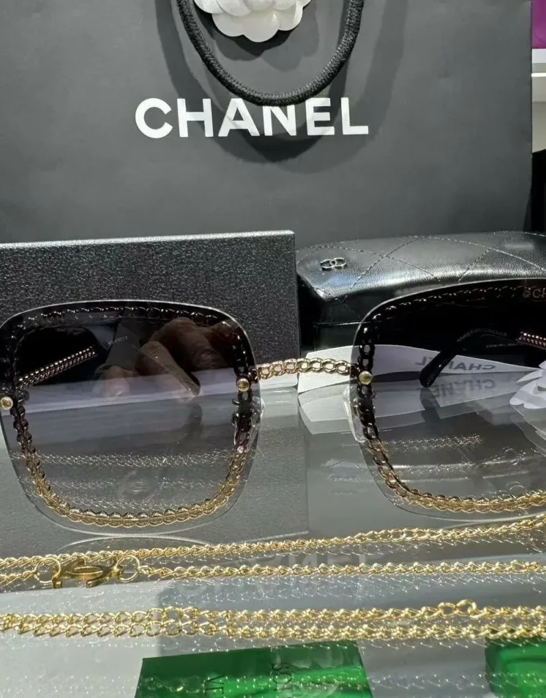 Chanel Square Sunglasses Gold Chanel Square Sunglasses Gold