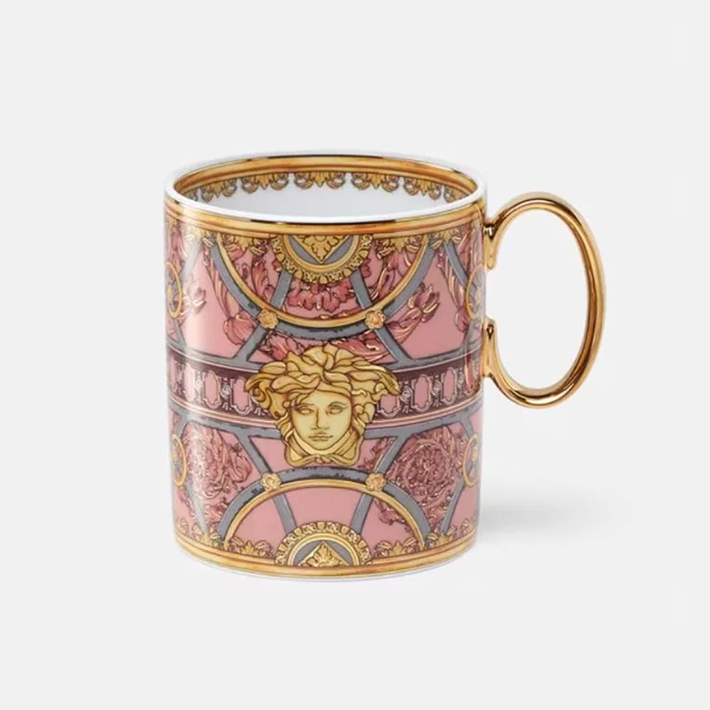 Versace Scala Del Palazzo Verde Mug for Unisex in Pink Versace Scala Del Palazzo Verde Mug for Unisex in Pink