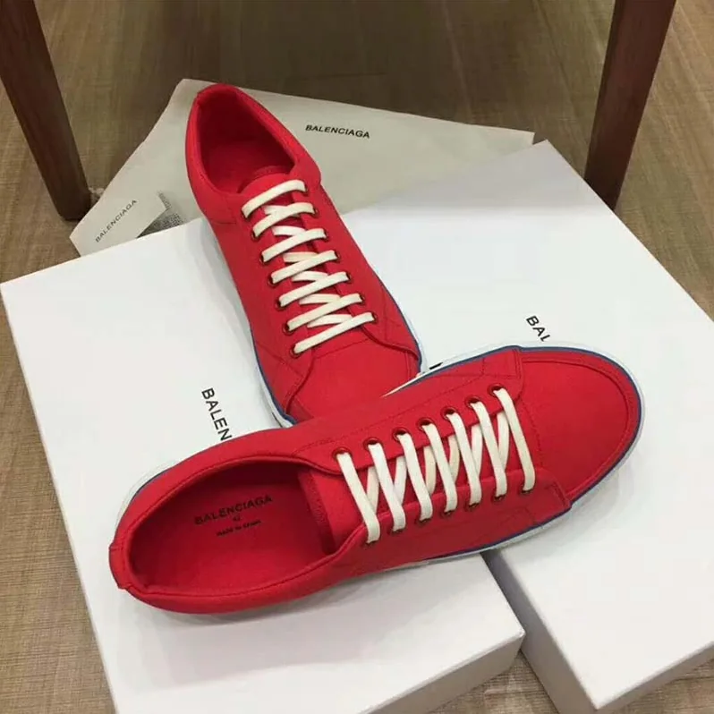 Balenciaga Shoes Match Trainers Cotton Canvas Minimalist for Men in Red Balenciaga Shoes Match Trainers Cotton Canvas Minimalist for Men in Red