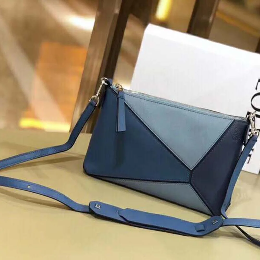 Loewe Puzzle Small Bag Varsity Blue Multitone for Women Loewe Puzzle Small Bag Varsity Blue Multitone for Women