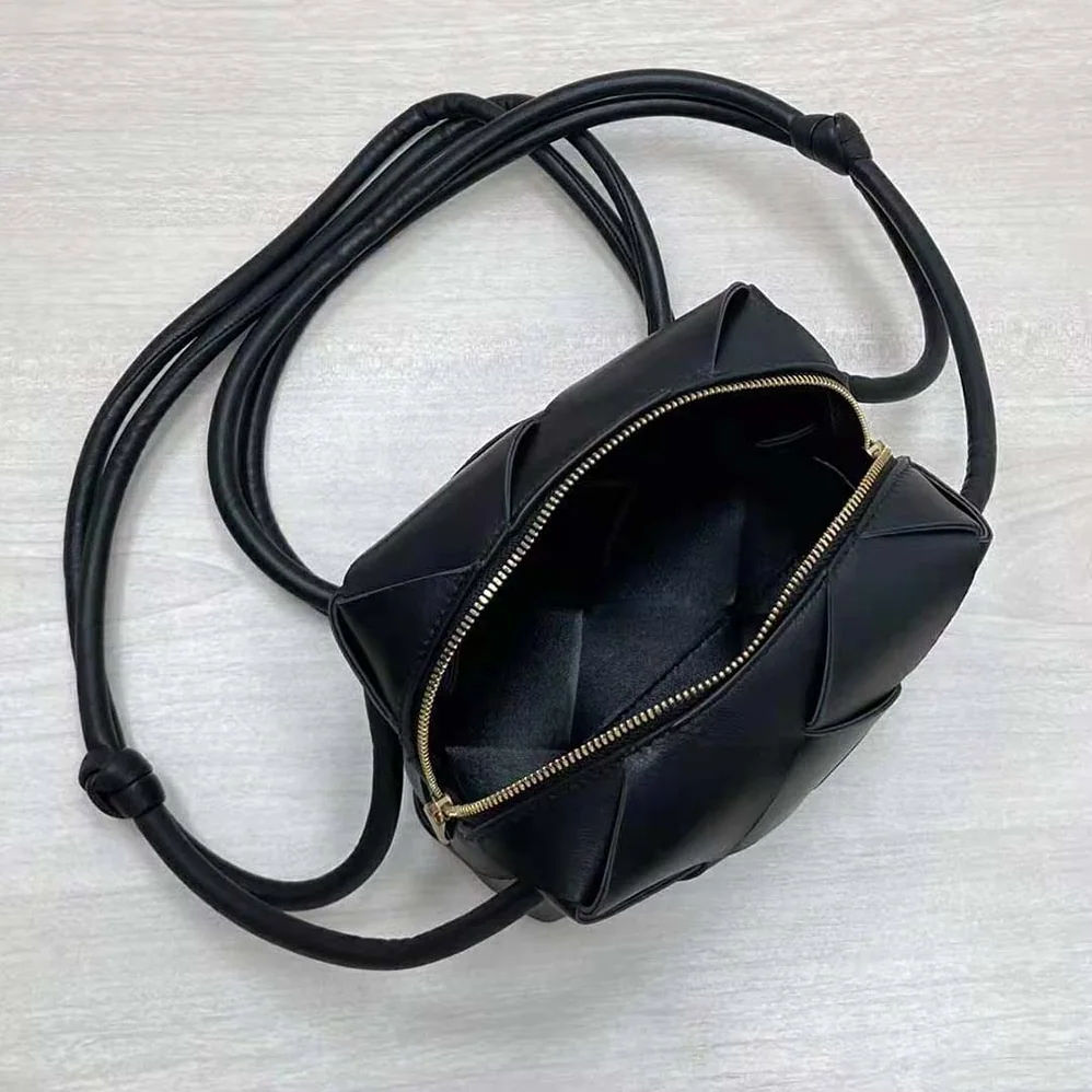 Bottega Veneta Mini Cassette Camera Bag for Women in Black Bottega Veneta Mini Cassette Camera Bag for Women in Black
