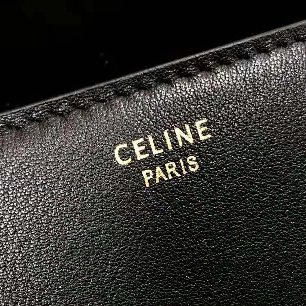 Celine Folco Cuir Triomphe in Smooth Calfskin for Women in Black Celine Folco Cuir Triomphe in Smooth Calfskin for Women in Black