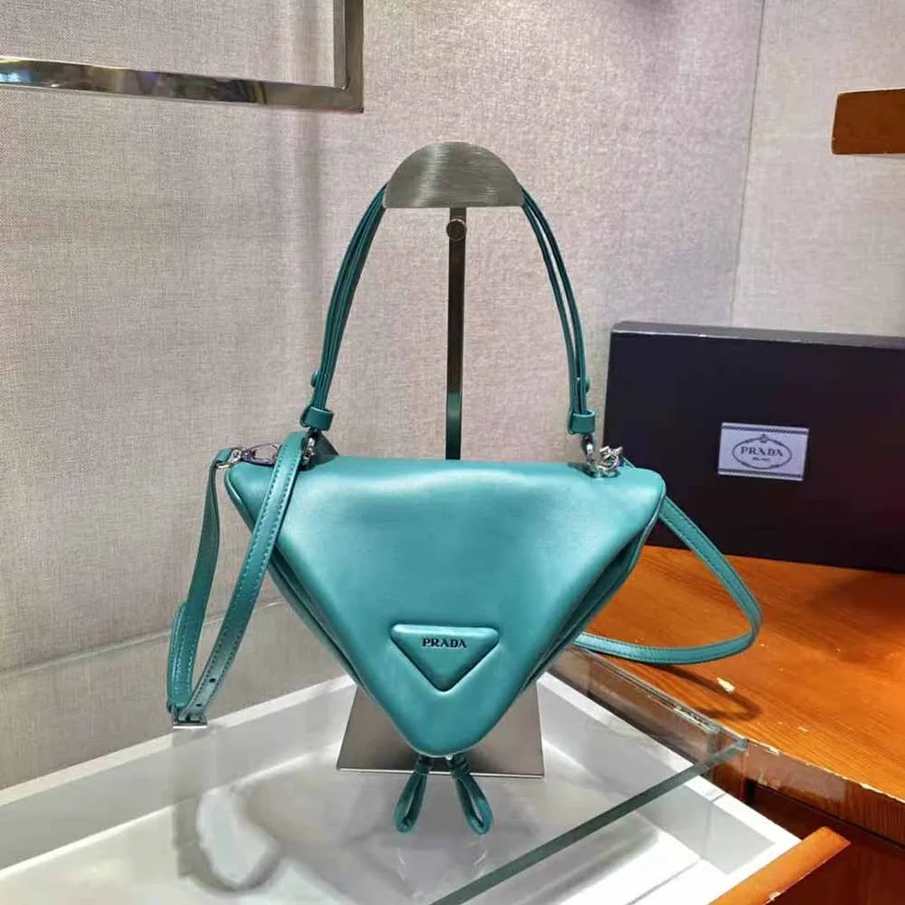 Prada Padded Nappa Leather Handbag for Women in Lime Prada Padded Nappa Leather Handbag for Women in Lime