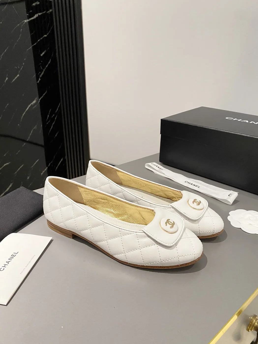 Chanel Ballet Flats White Chanel Ballet Flats White