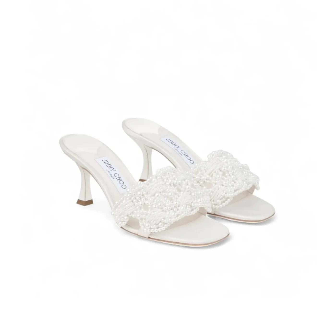 Jimmy Choo Cary Mule 70 Ivory/White CARYMULE70OBD