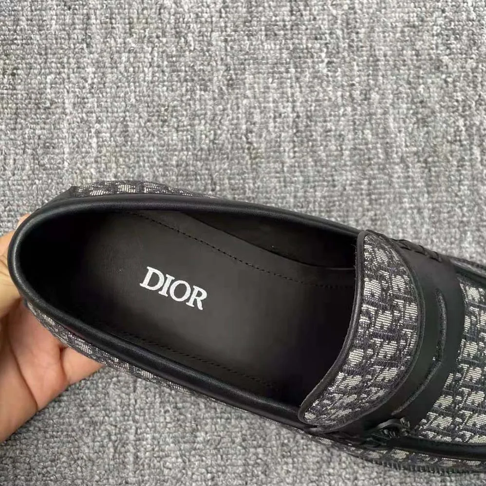 Dior Granville Loafer Beige and Black Dior Oblique Jacquard for Men