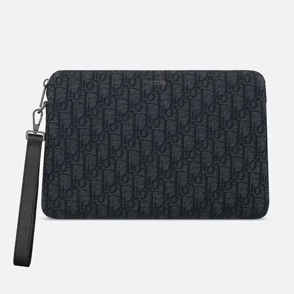 Dior Pouch Black Dior Oblique Jacquard for Men Dior Pouch Black Dior Oblique Jacquard for Men