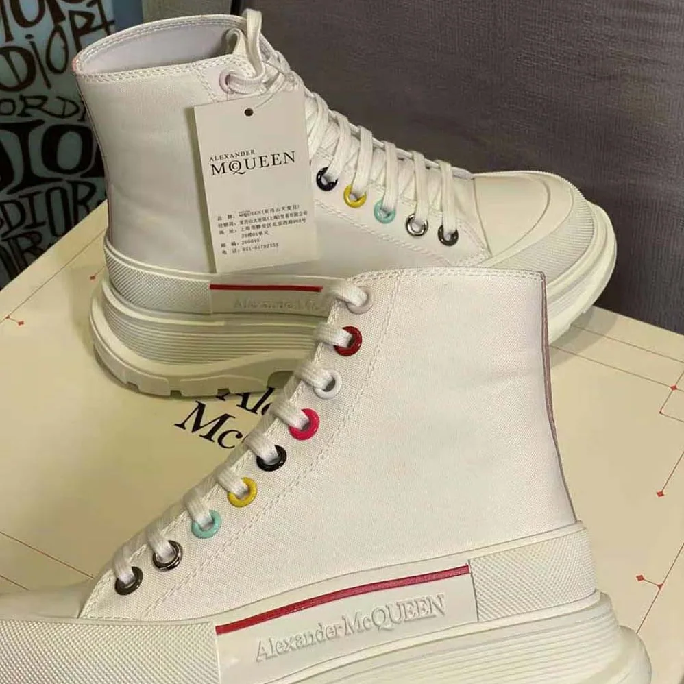 Alexander Mcqueen Tread Slick Boot Featuring Multicolour Eyelet Detailing for Women