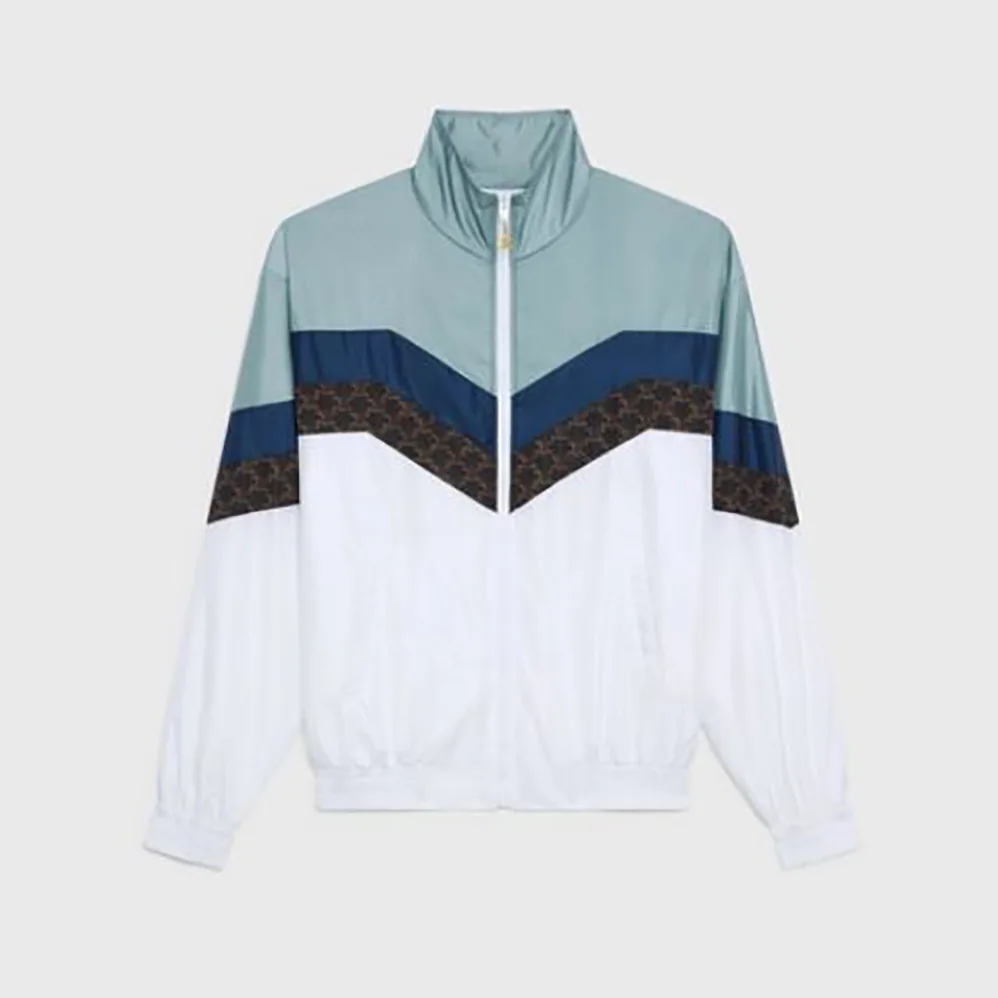 Celine Windbreaker with Monogram in Nylon for Women in White Celine Windbreaker with Monogram in Nylon for Women in White