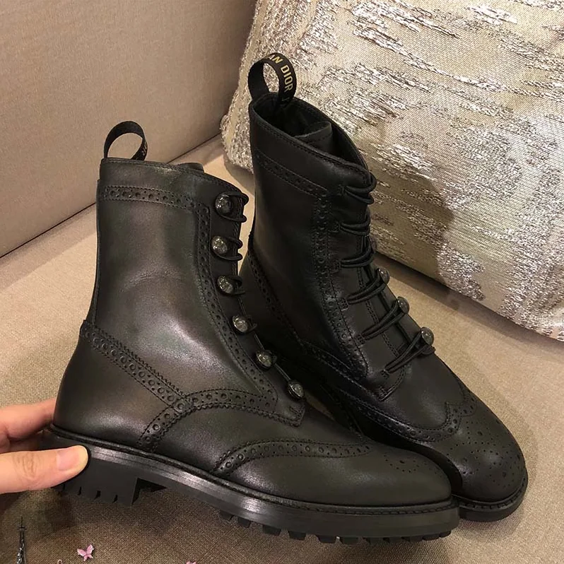 Dior Diorunit Ankle Boot in Perforated Calfskin Leather 15mm Heel for Women in Black Dior Diorunit Ankle Boot in Perforated Calfskin Leather 15mm Heel for Women in Black
