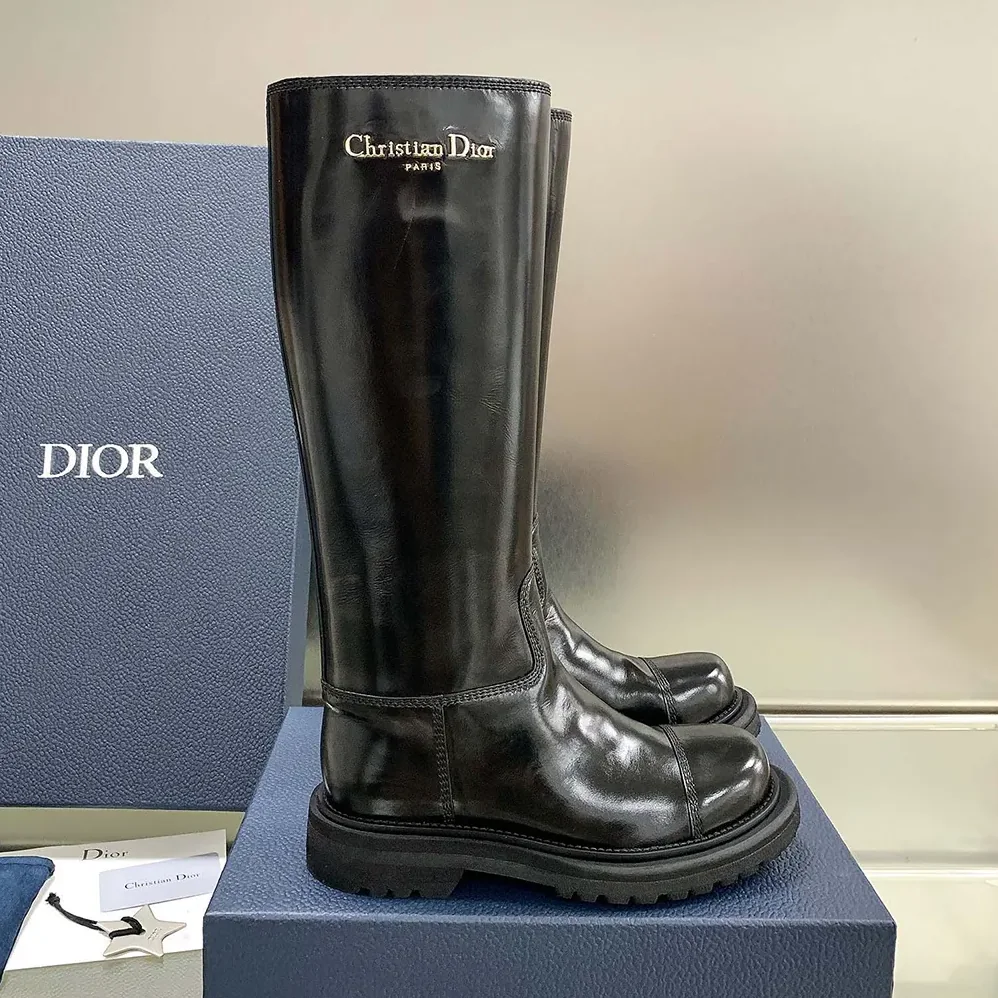 Dior Diorebel Boot Black Brushed Calfskin for Women