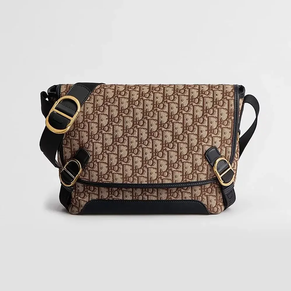 Dior Small Dior Jett Messenger Bag with Flap Brown Dior Oblique Jacquard for Men Dior Small Dior Jett Messenger Bag with Flap Brown Dior Oblique Jacquard for Men