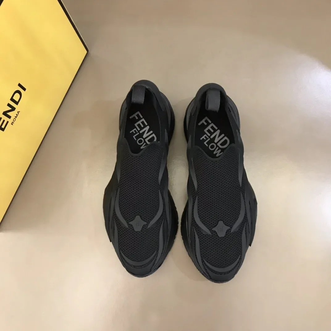 FD Fendi Flow Running Sneakers Black 7E1504AHI8F0ABB