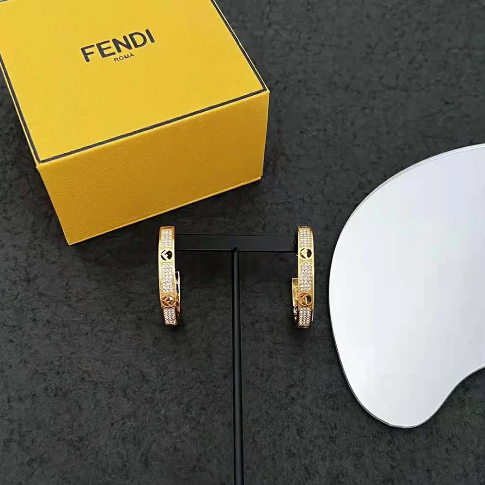 Fendi F Is Fendi Earrings Gold for Women in coloured Fendi F Is Fendi Earrings Gold for Women in coloured