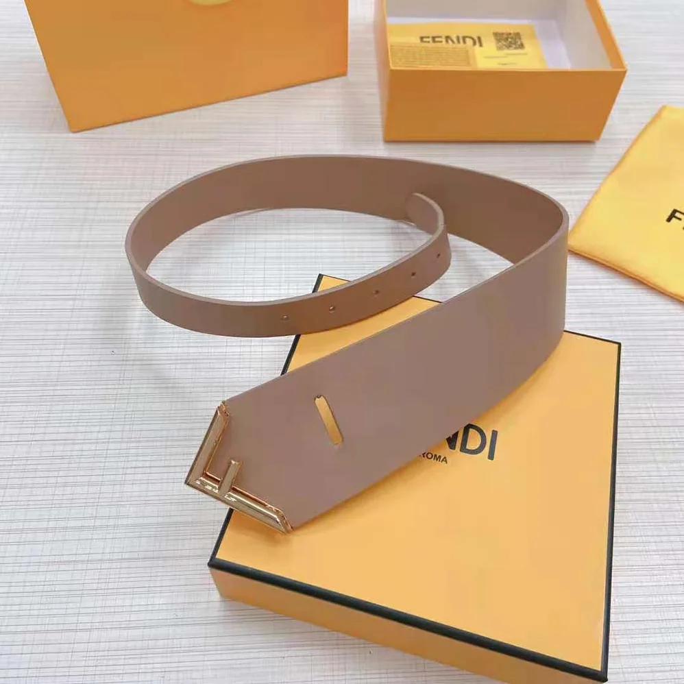 Fendi Beige Leather Belt for Women
