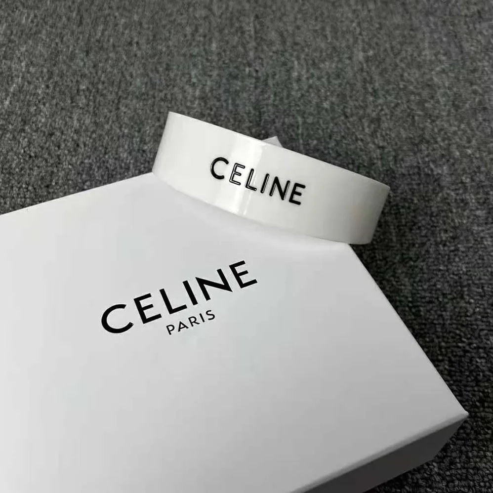 Celine Monochroms Celine Headband in Acetate for Women in White