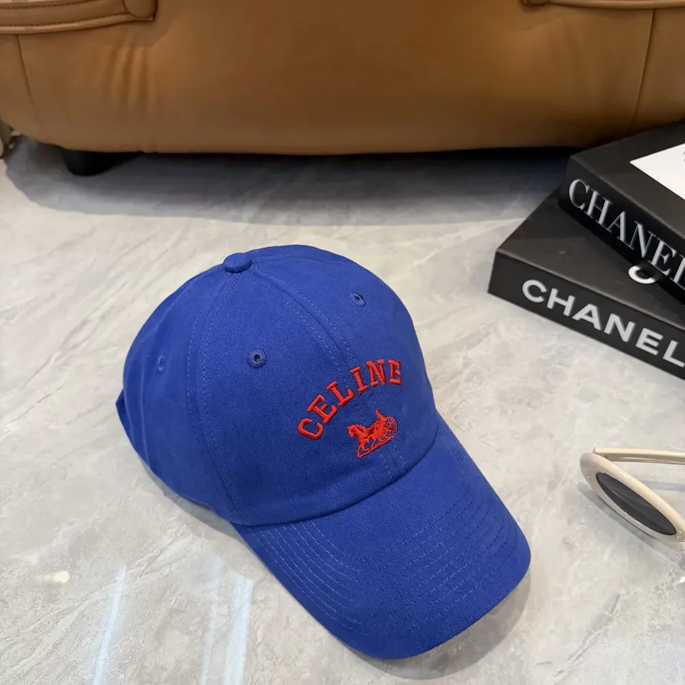 Celine Richelieu Cap In Cotton Twill for Women in Navy Celine Richelieu Cap In Cotton Twill for Women in Navy