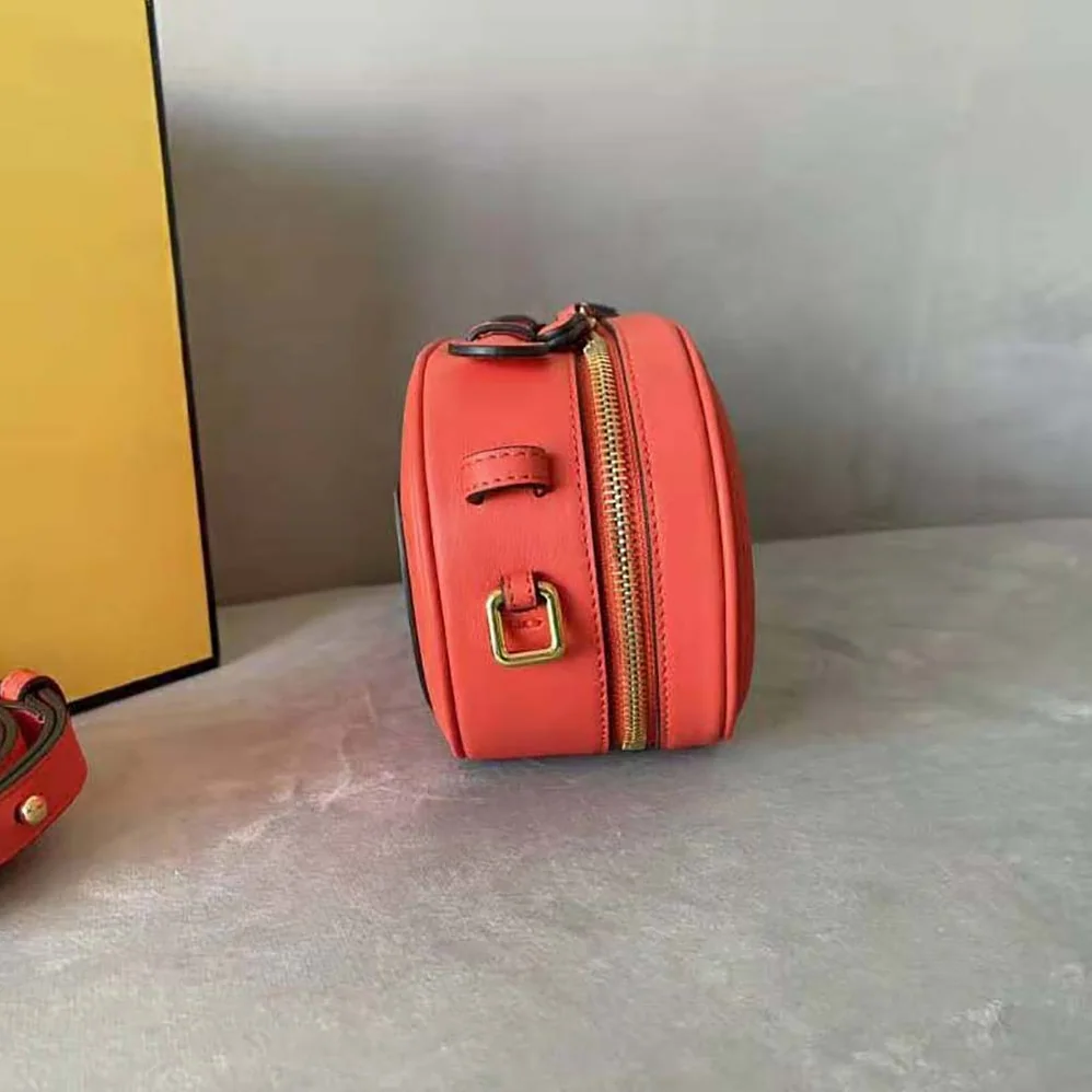 Fendi Mini Camera Case Red Leather and Suede Mini for Women in Bag