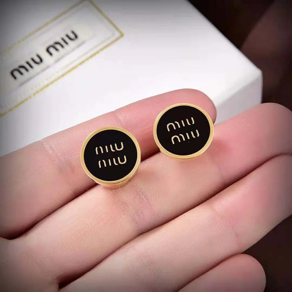 Miu Miu Enameled Metal Earrings for Women