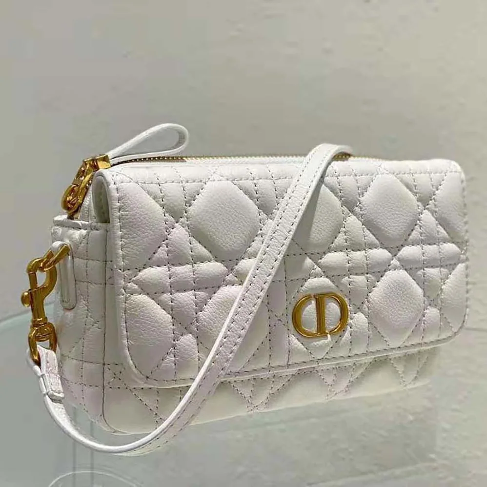 Dior Caro Pouch Latte Supple Cannage Calfskin for Women Dior Caro Pouch Latte Supple Cannage Calfskin for Women