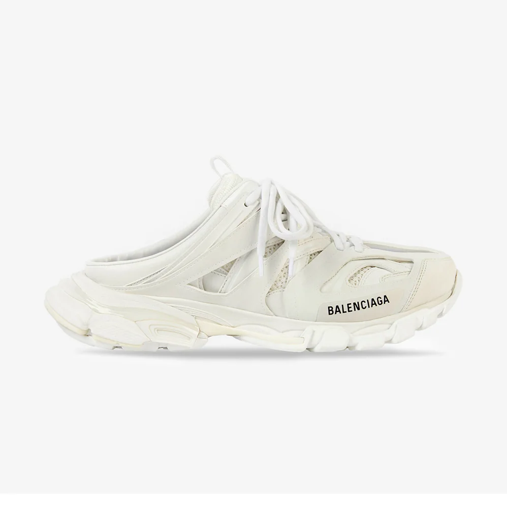 Balenciaga Track Mule in White Mesh and Nylon for Women Balenciaga Track Mule in White Mesh and Nylon for Women