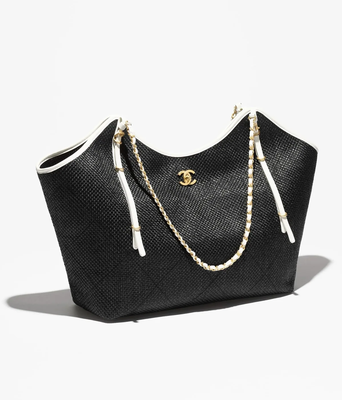 Chanel Shopping Maxi Tote Bag in Black Gold Hardware