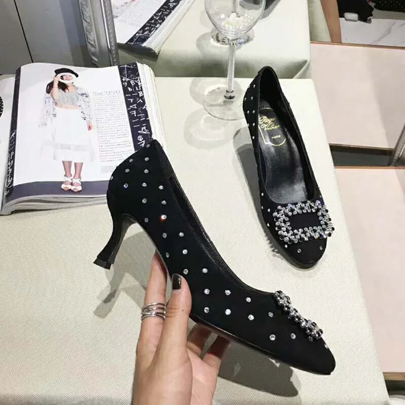 Roger Vivier Shoes Vertigo Diadem Dots Pumps 60mm Heel for Women in Black Roger Vivier Shoes Vertigo Diadem Dots Pumps 60mm Heel for Women in Black