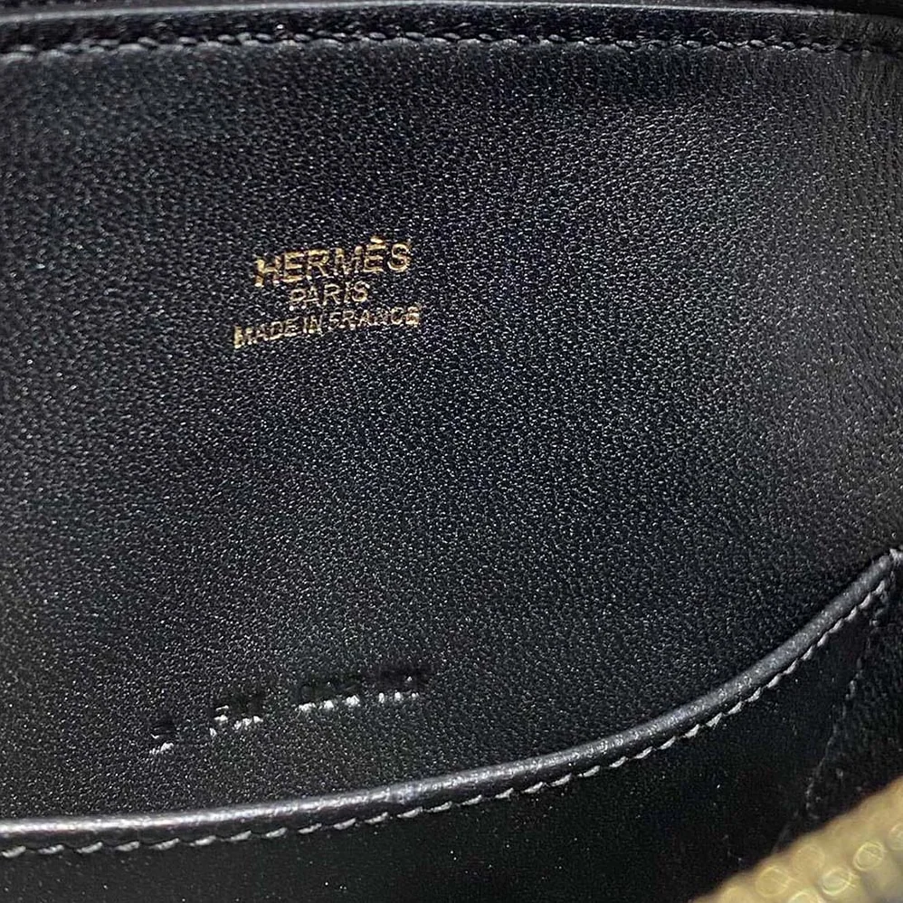 Hermes Bolide 1923 Bag in Epsom Calfskin for Unisex in Black/Gold Hermes Bolide 1923 Bag in Epsom Calfskin for Unisex in Black/Gold